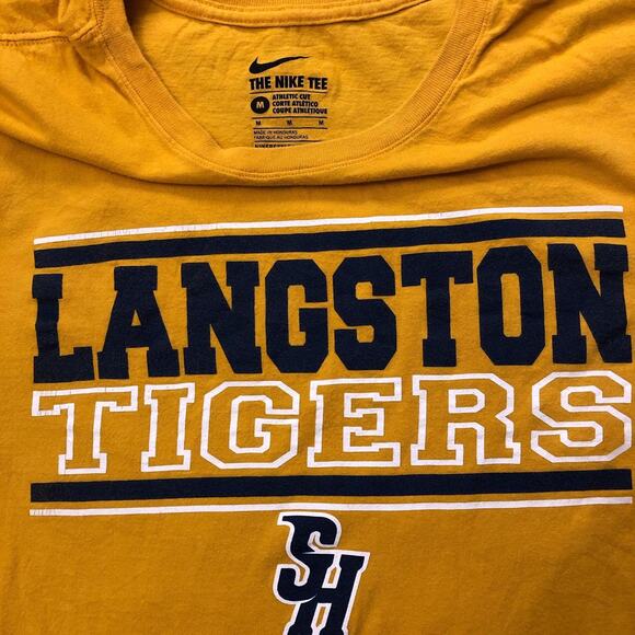 Men’s Yellow Nike Langston Tigers Logo Graphic Tee - Picture 3 of 3